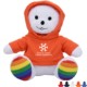 Rainbow Plush Bear, 6" w/ Hoodie