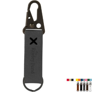 Busker Leather Keychain w/ Antique Nickel Carabiner - SZ7015