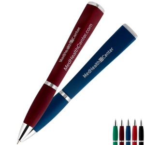 Twist Action Soft Touch Triangular Ad Pen - UL1100