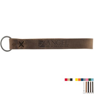 Hayward Leather Wrist Keychain w/ Metal Split Ring - SZ7043