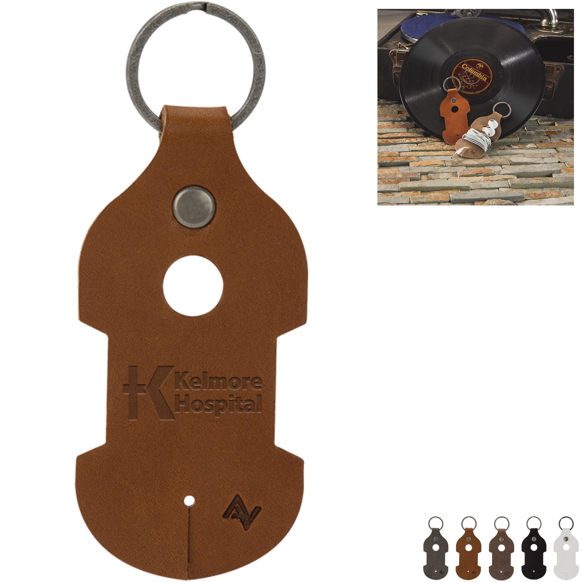 Product Photo 1 Ryder Leather Earbud Keychain