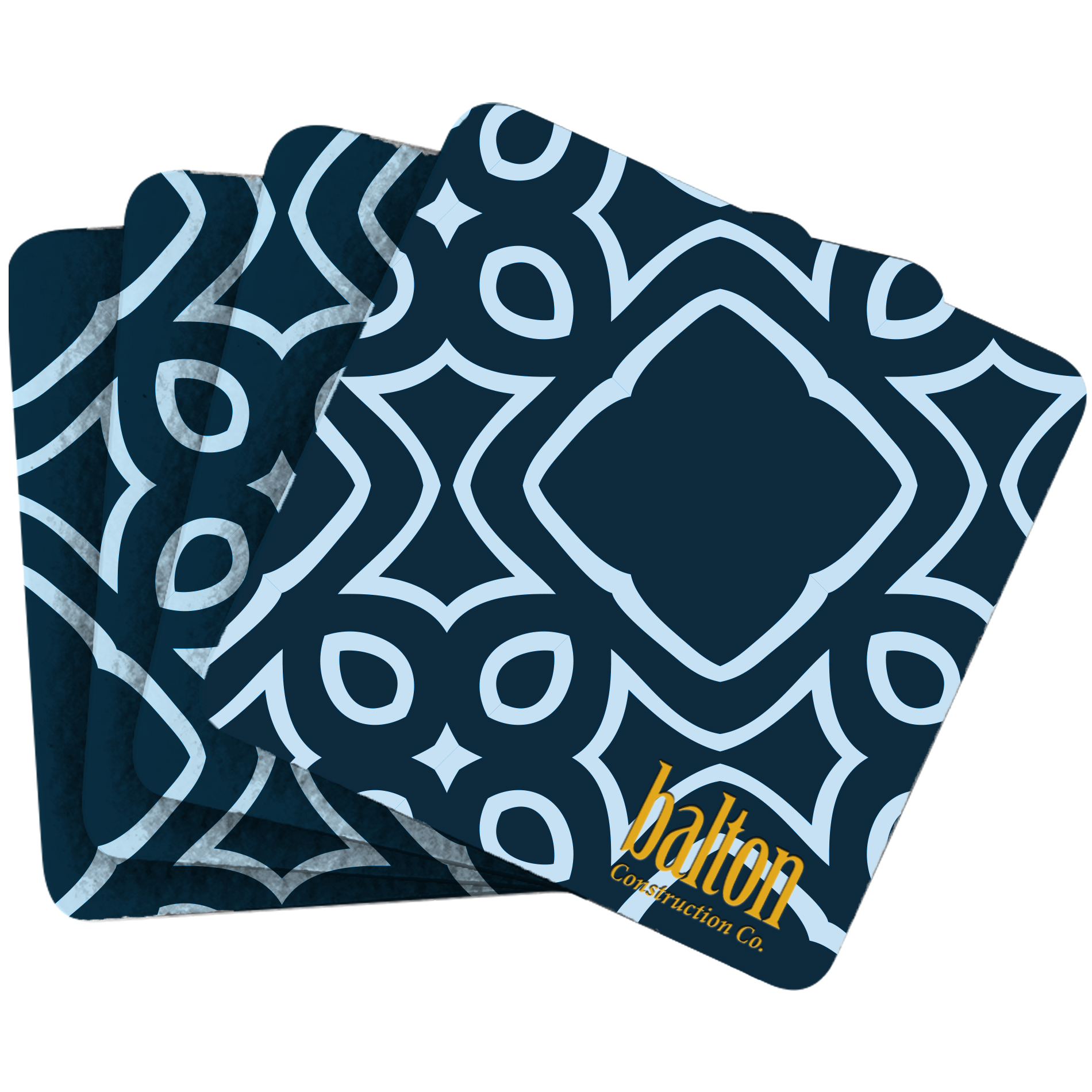 Product Photo 1 Kings Recycled Dye-Sublimated Felt Coasters, Set of 4