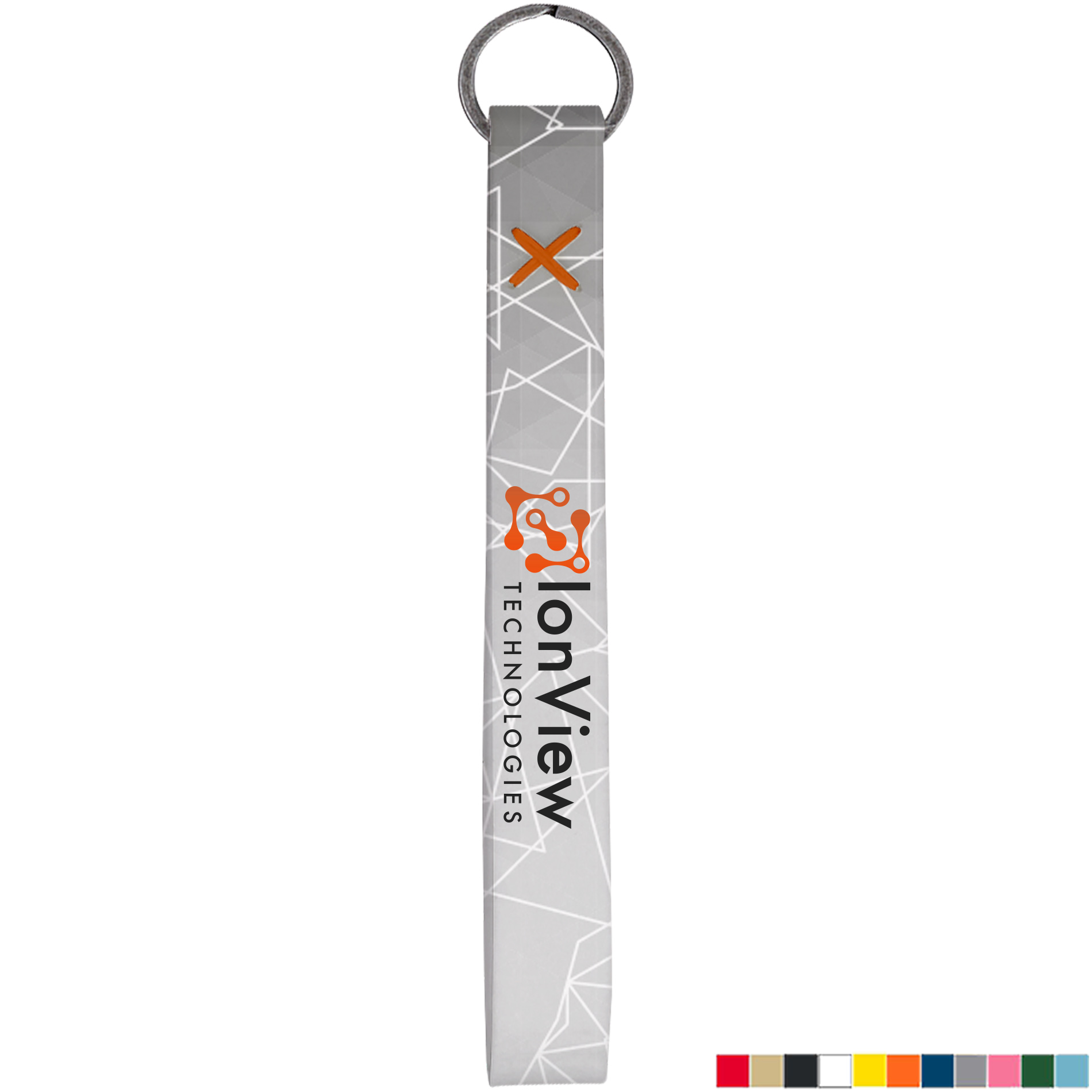 Product Photo 1 Strickland Recycled Dye-Sublimated Felt Wrist Keychain w/ Metal Split Ring