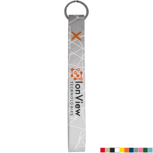 Strickland Recycled Dye-Sublimated Felt Wrist Keychain w/ Metal Split Ring - SZ7065