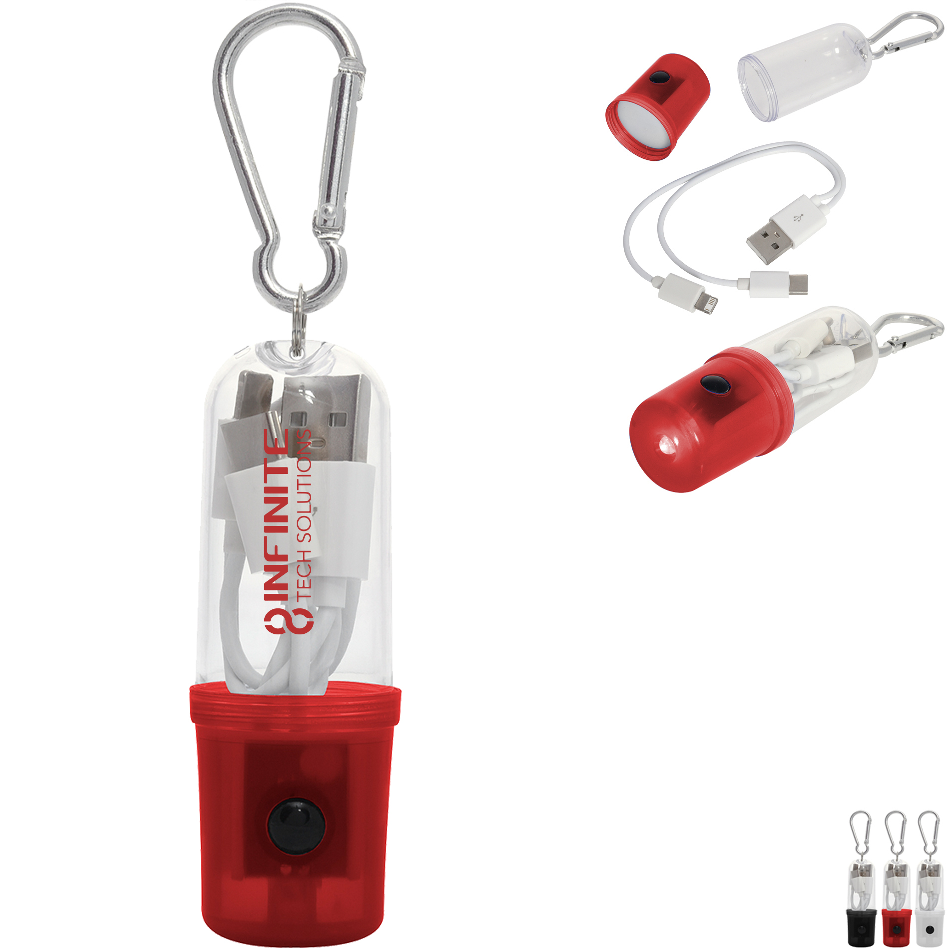 Product Photo 1 Three in One Charging Cable w/ Flashlight Case