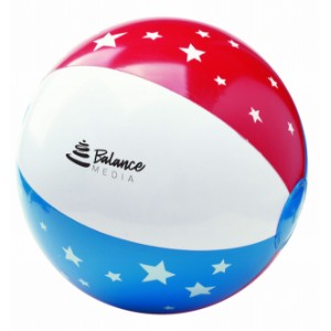 Patriotic Stars & Stripes Beach Ball, 16" - JN1002