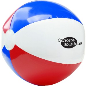Patriotic Red, White & Blue Beach Ball, 16" - JN1003