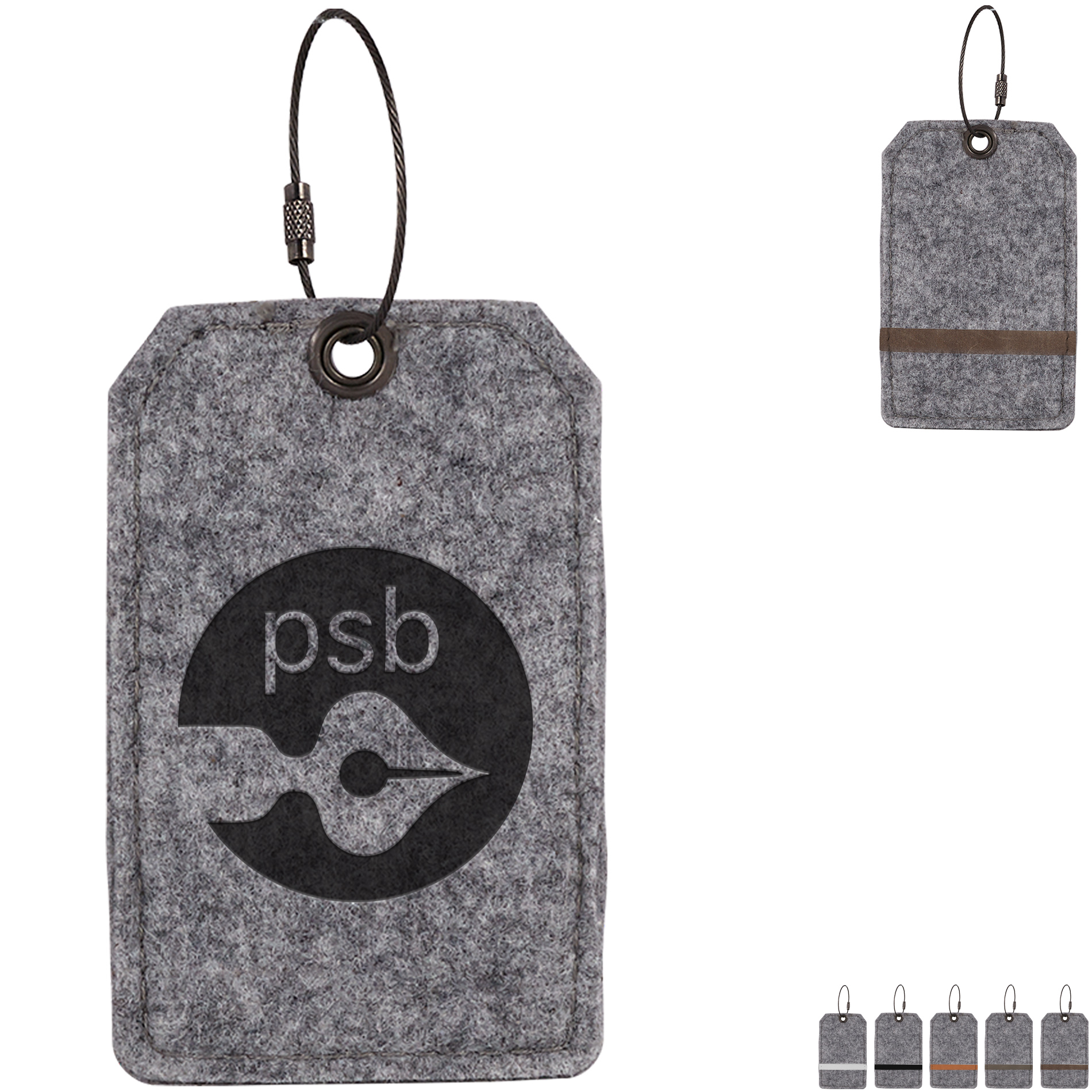 Product Photo 1 Poplar Recycled Felt Luggage Tag