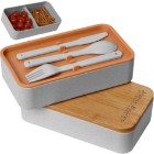 Photo 3 Eco-Friendly Wheat Straw Lunch Set w/ Bamboo Lid