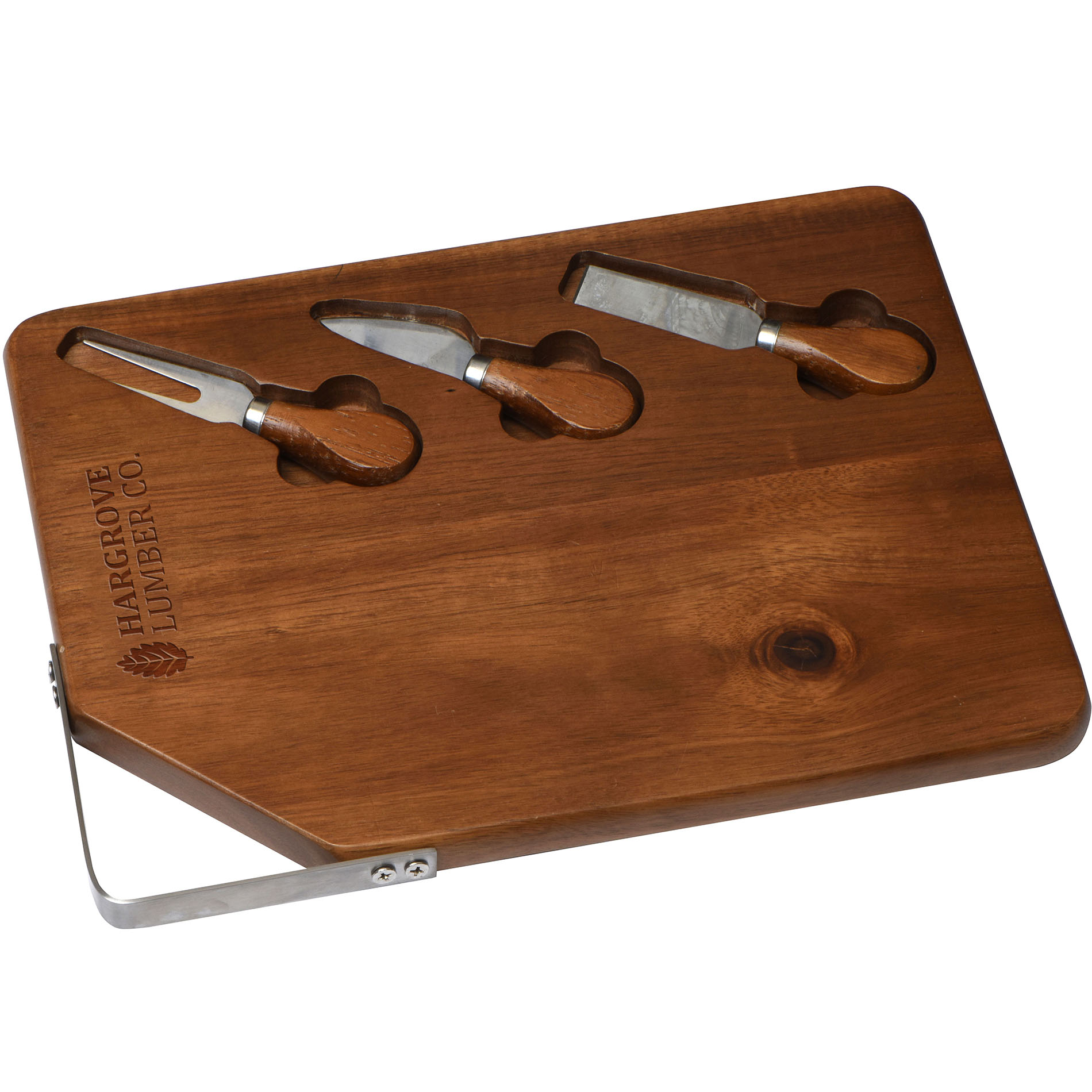 Product Photo 1 Acacia Wood Cutting Board & Cheese Knives