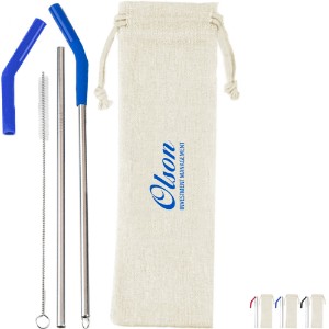 Reusable Stainless Steel Two Straw Set - SD8109