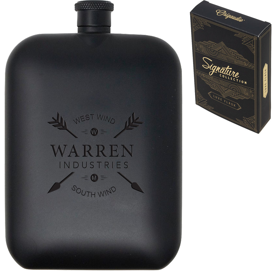 Product Photo 1 Signature Collection Luxe Stainless Steel Flask, 6oz.