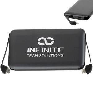 Volt UL Listed Built-In Cable Powerbank, 10,000mAh - SD8132