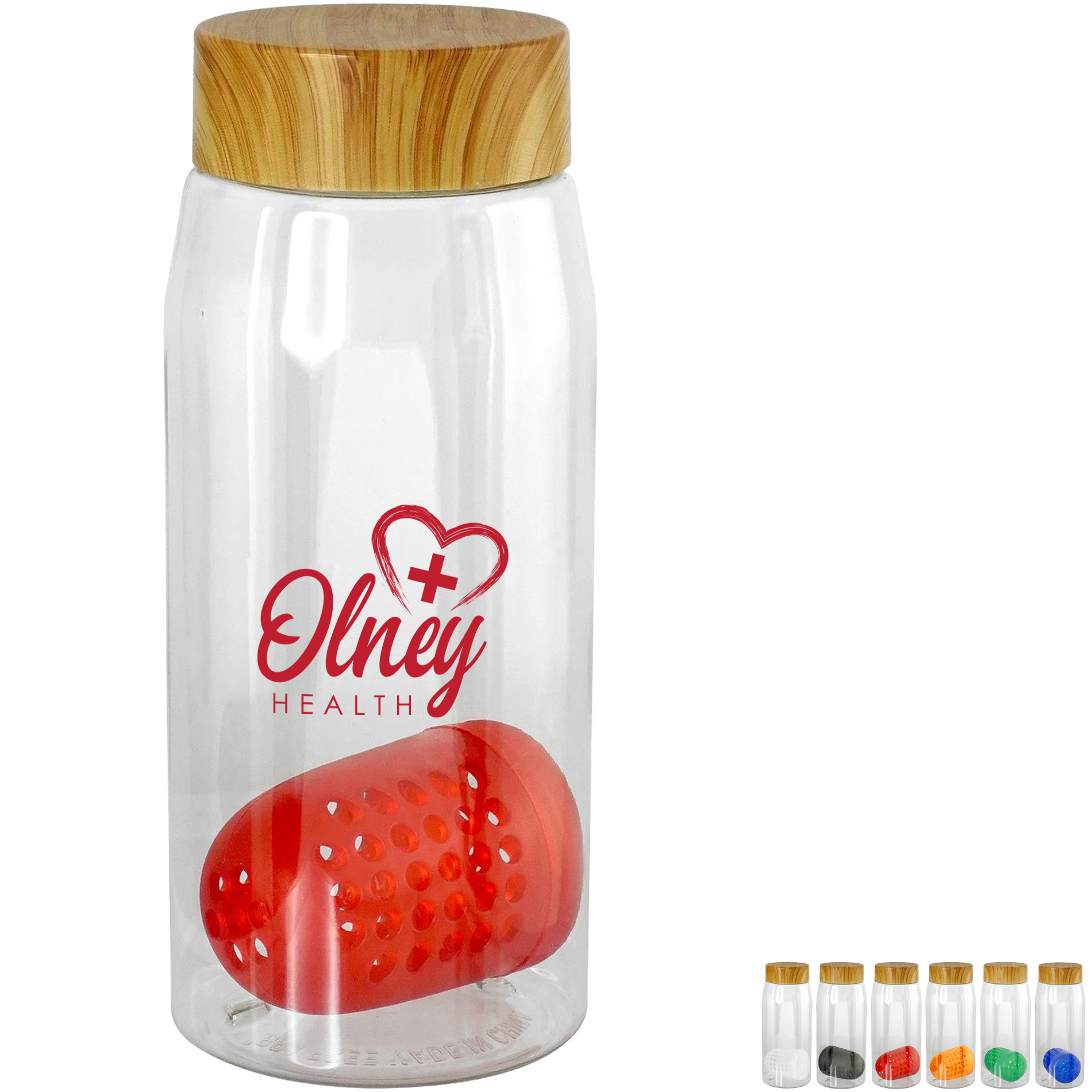 Product Photo 1 Bamboo Lid Bottle w/ Colorful Floating Infuser, 25oz.