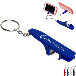 Pop 'N Prop Bottle Opener Key Ring w/ Phone Stand - AR9664