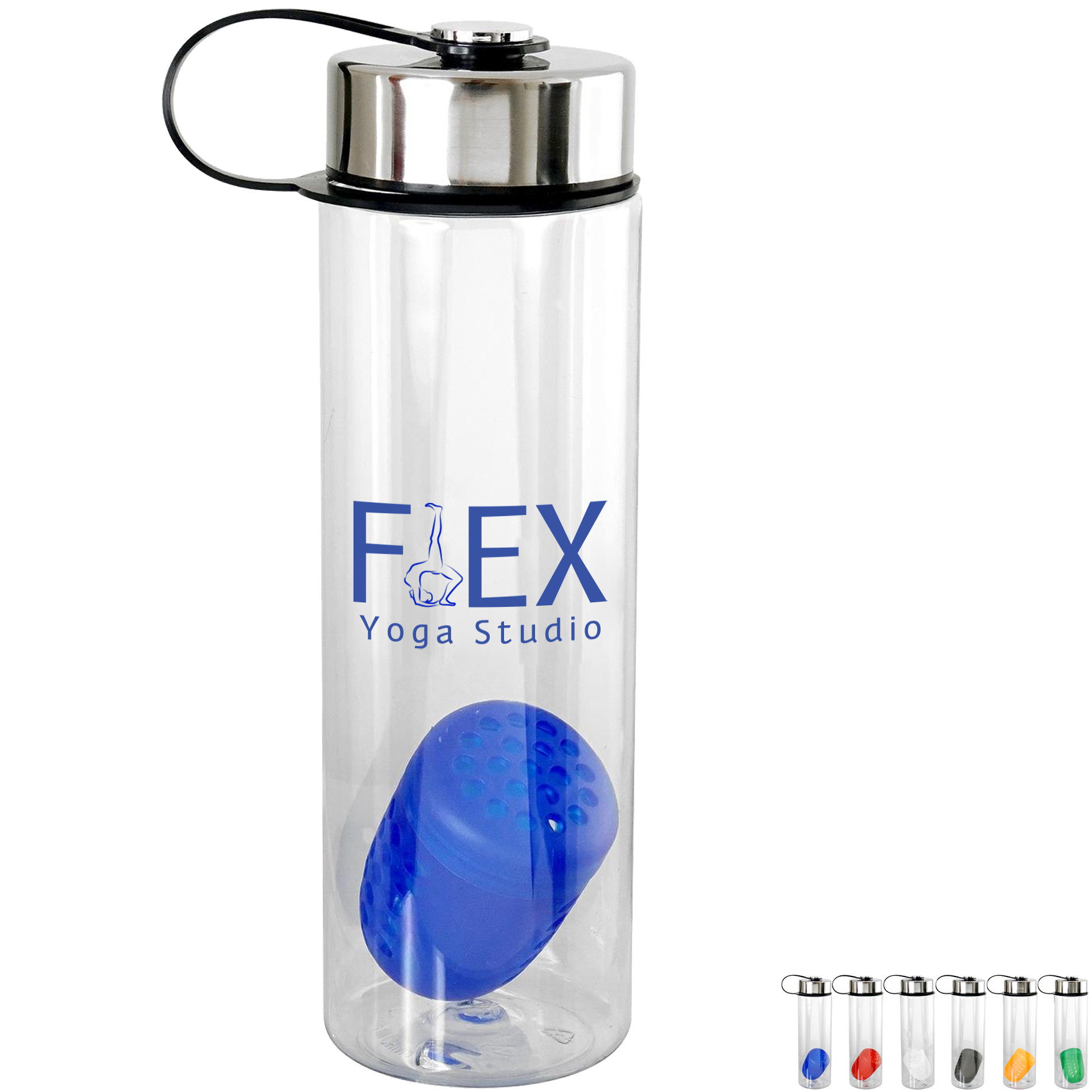 Product Photo 1 Metal Lanyard Lid Bottle w/ Colorful Floating Infuser, 24oz.