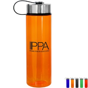 Metal Lanyard Lid Colorful Water Bottle, 24oz. - AL3498