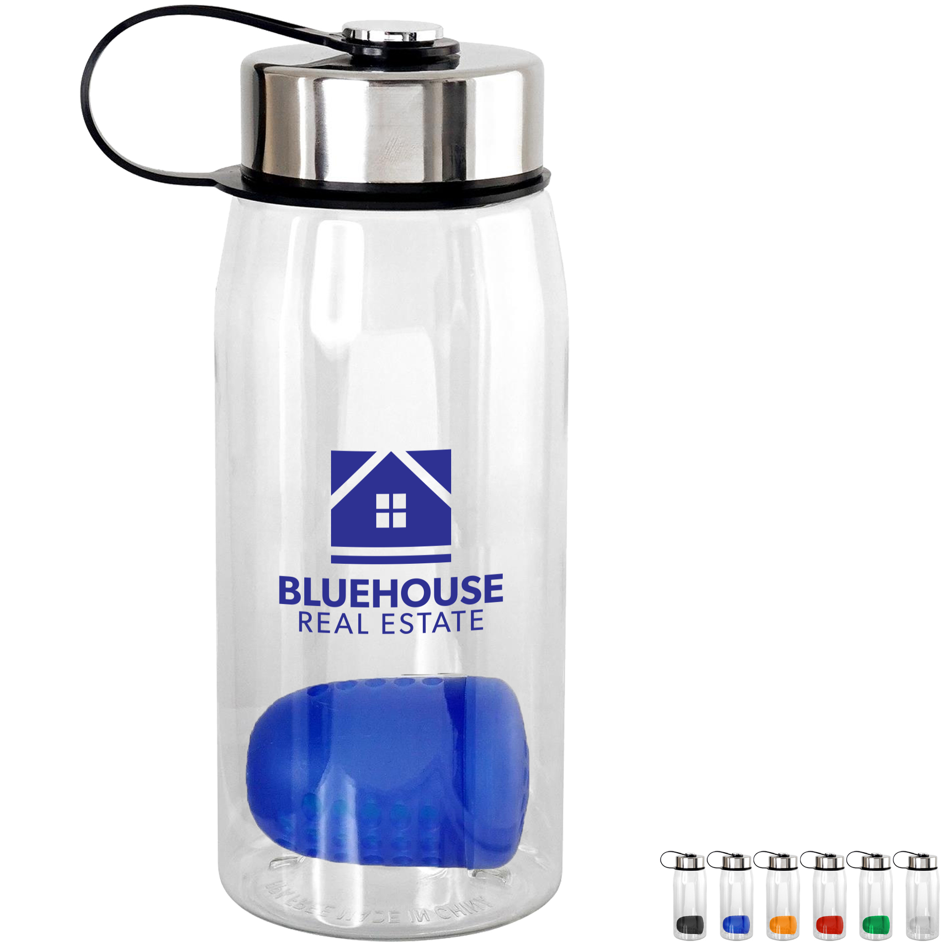 Product Photo 1 Metal Lanyard Lid Bottle w/ Colorful Floating Infuser, 25oz.