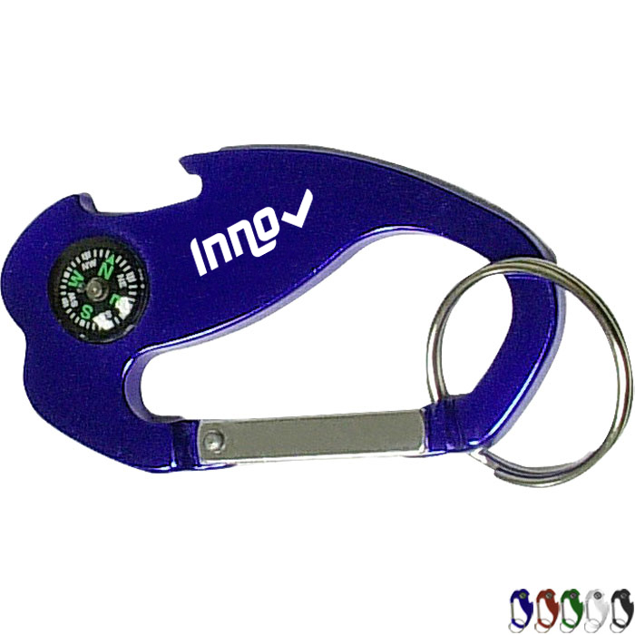 Product Photo 1 Jumbo Carabiner Key Ring w/ Compass & Bottle Opener