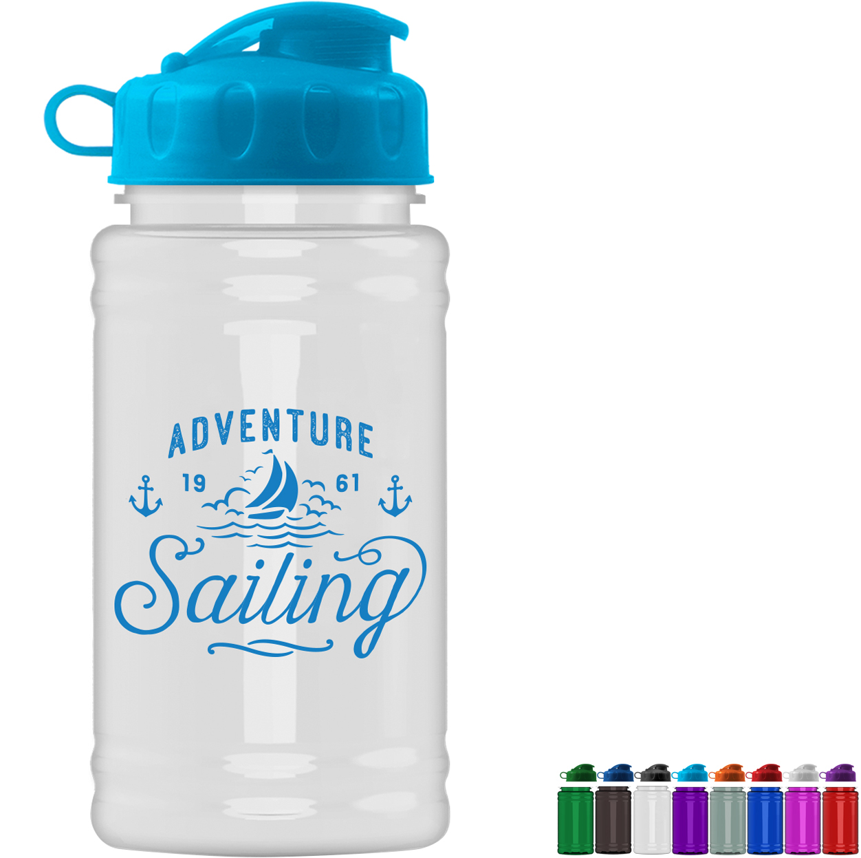 Product Photo 1 Mini rPET UpCycle Sports Bottle w/ Flip Lid, 16oz.