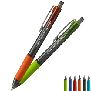 Anton Clear Retractable Pen w/ Hybrid Ink - RT1425