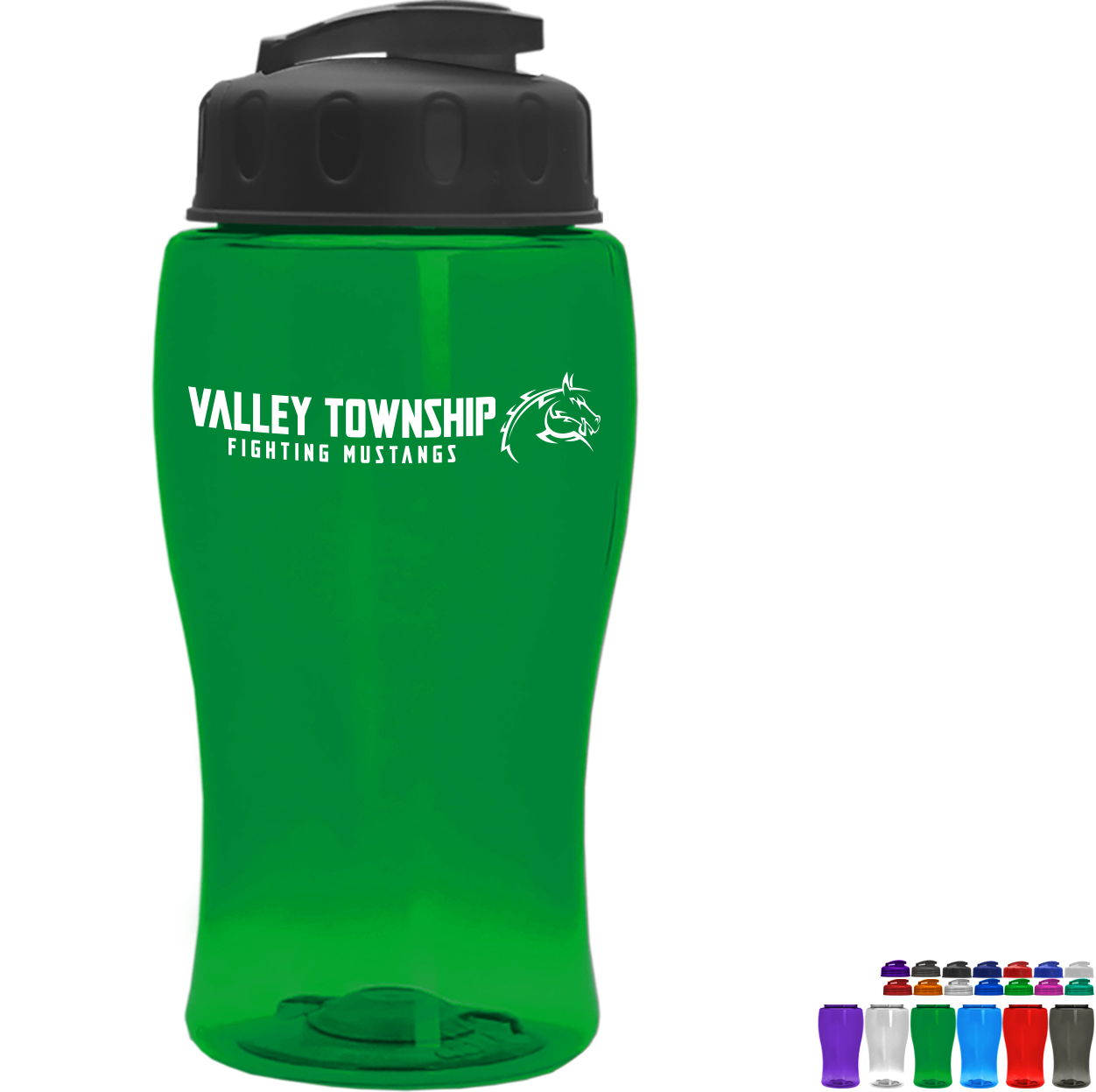 Product Photo 1 Mini Transparent Sports Bottle, 18oz. - Flip Lid