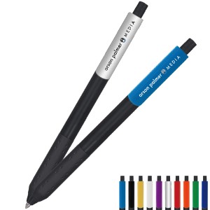 Alamo Onyx Retractable Pen w/ Full Color XL Clip - RT1417
