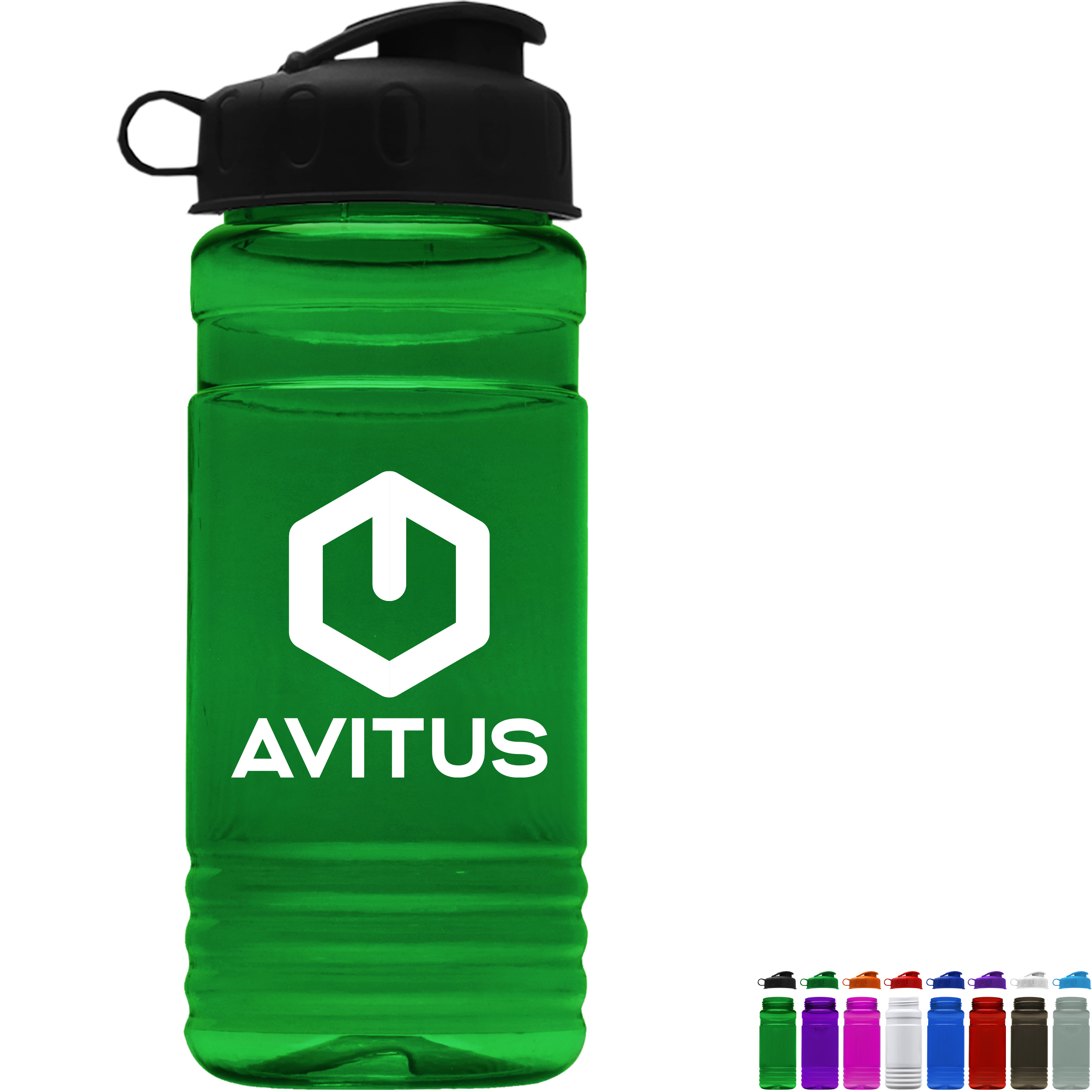 Product Photo 1 UpCycle rPET Bottle w/ Flip Top Lid, 20oz.