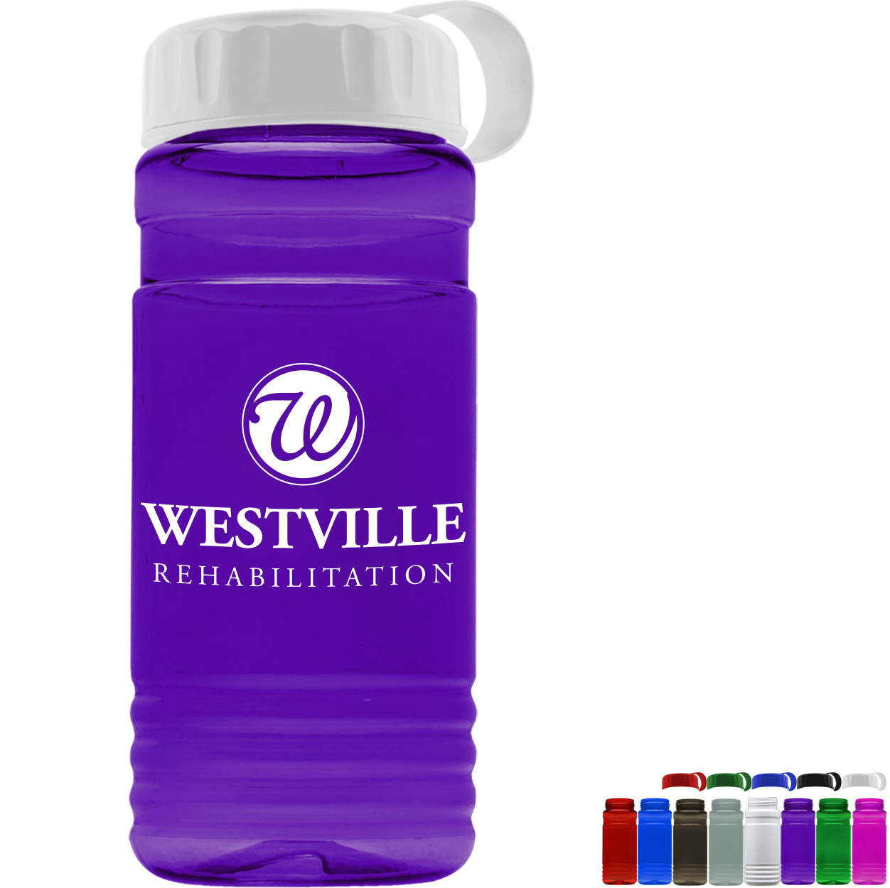 Product Photo 1 UpCycle rPET Bottle w/ Tethered Lid, 20oz.