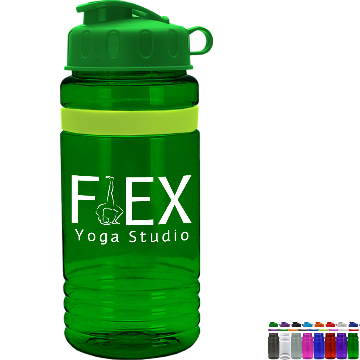 Product Photo 1 UpCycle rPET Bottle w/ Flip Lid & Grip Band, 20oz.