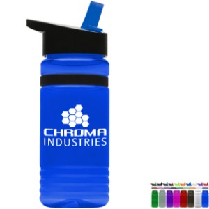 UpCycle rPET Bottle w/ Flip Straw Lid & Grip Band, 20oz. - GY3155