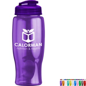 Transparent Grip Poly-Pure Sport Bottle w/ Flip Lid, 27oz. - GY3114