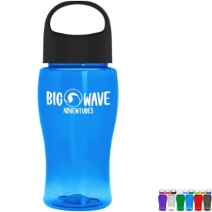 Poly-Pure Jr. Transparent Bottle w/ Oval Crest Lid, 18oz. - GY3116