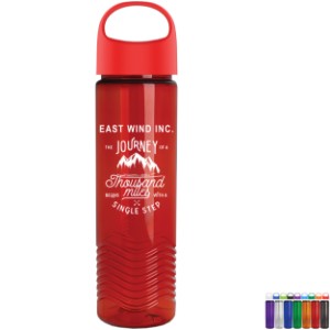 Wave Transparent Tritan Bottle w/ Oval Crest Lid, 24oz. - GY3123