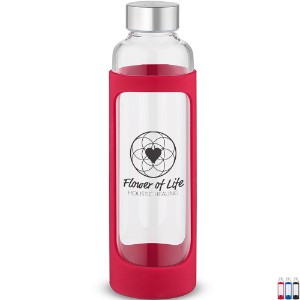 Tioga Glass Water Bottle with Silicone Sleeve, 20oz. - SD5549