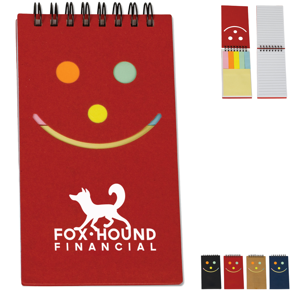 Product Photo 1 Smile Jotter w/ Sticky Notes & Flags