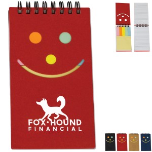 Smile Jotter w/ Sticky Notes & Flags - FD1470