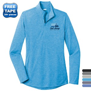 Sport-Tek® PosiCharge® Tri-Blend Wicking Ladies' 1/4 Zip Pullover - WJ6064