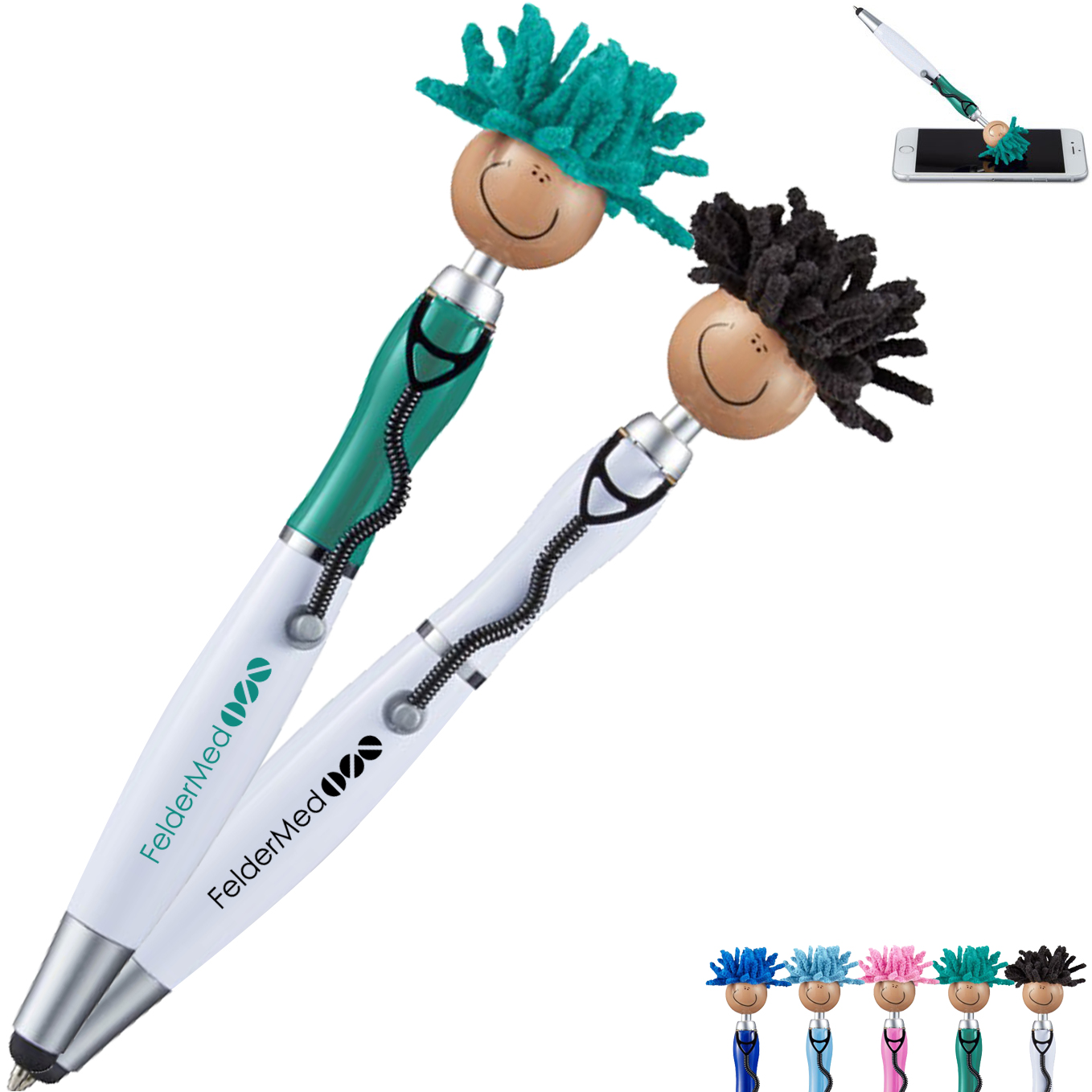 Product Photo 1 Moptoppers® Stethoscope Stylus Pen with Screen Cleaner, Multi-Cultural Version
