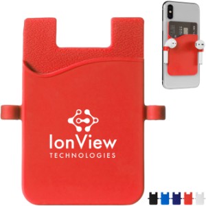 Silicone Smartphone Pocket with Earbud Loops - PM9723