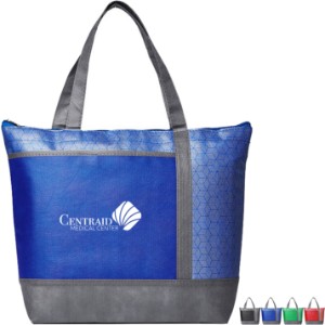 Hexagon Pattern 18 Can Non-Woven Cooler Tote - PM9736