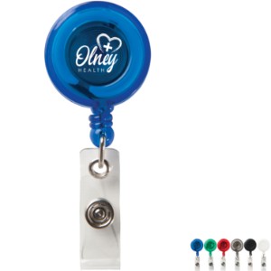 Round Secure-A-Badge™ Retractable Badgeholder w/ Belt Clip - EV2191
