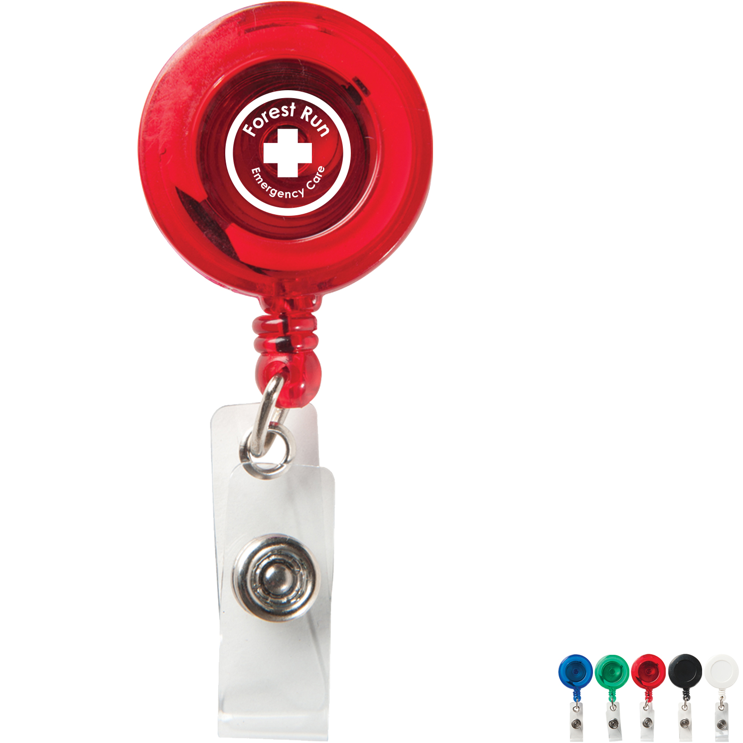 Product Photo 1 Round Secure-A-Badge™ Badgeholder w/ Alligator Clip