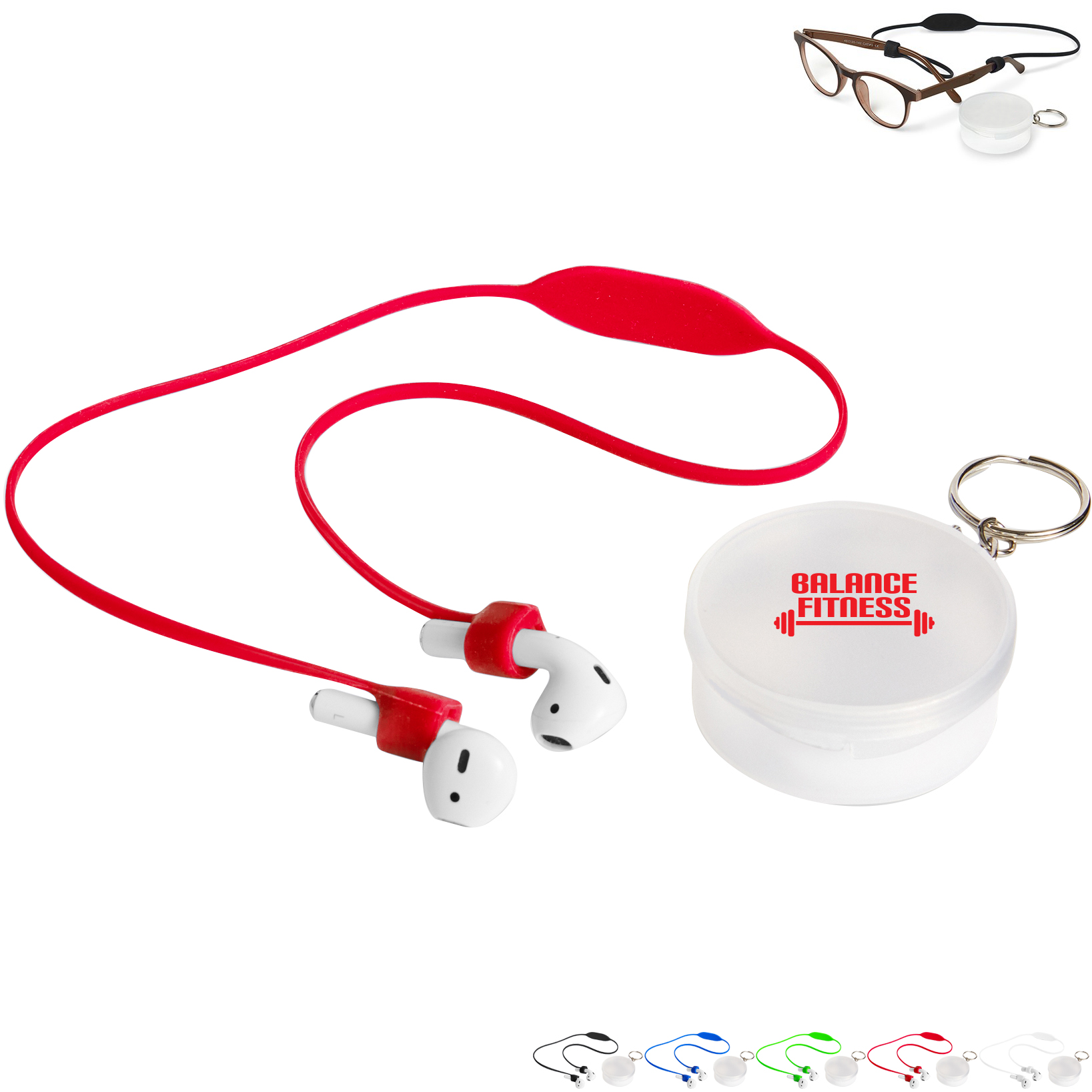 Product Photo 1 Earbud and Eyewear Leash with Case - CLOSEOUT!