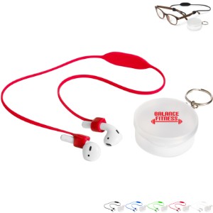 Earbud and Eyewear Leash with Case - CLOSEOUT! - PM9743
