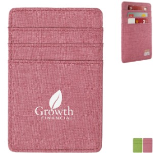 Heathered RFID Wallet with 6 Card Pockets - PM9744