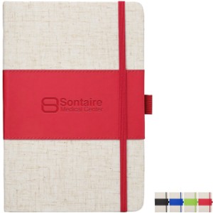 Soft Cover PU and Heathered Fabric Journal, 5-5/8" x 8-3/8" - PM9760