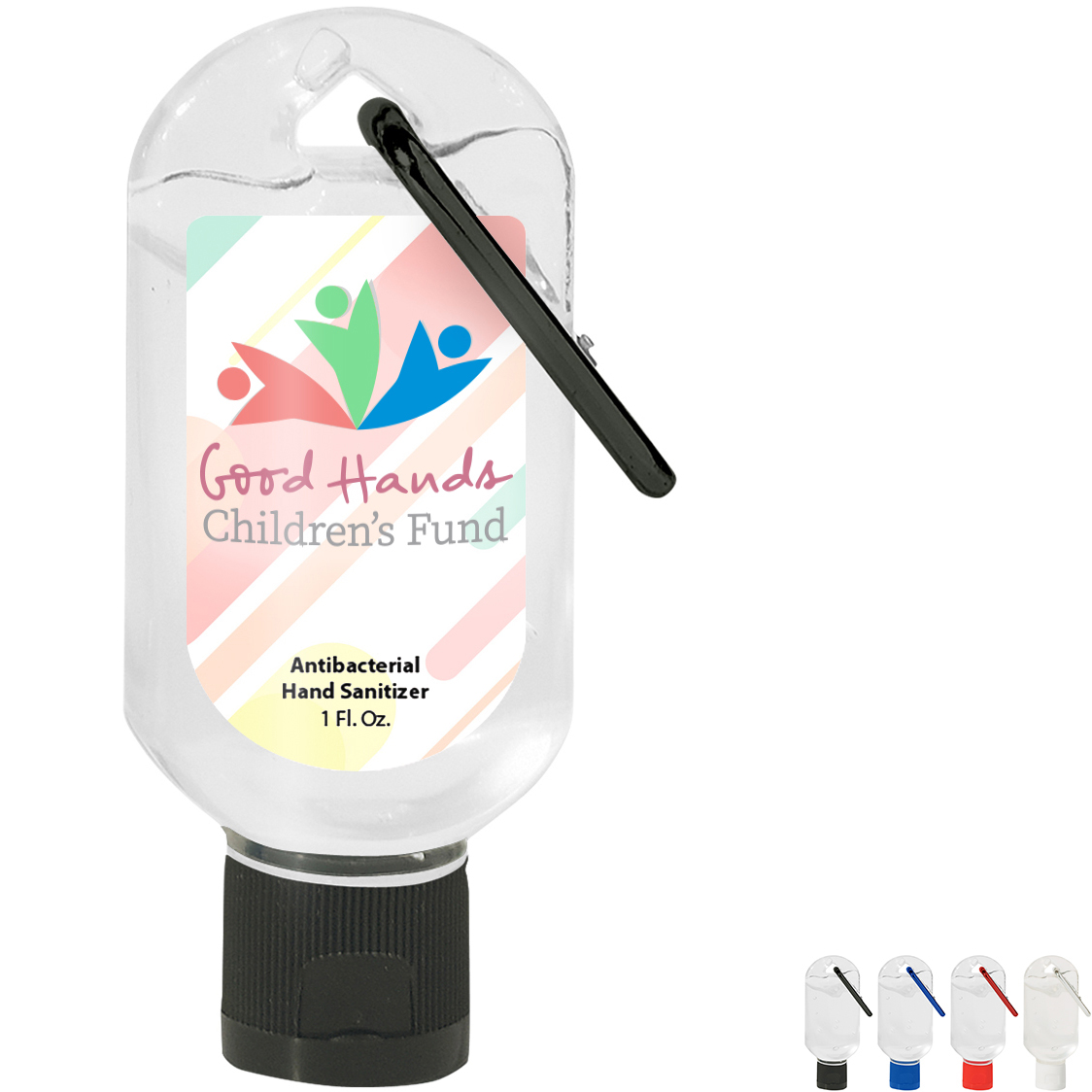 Product Photo 1 Antibacterial Hand Sanitizer w/ Carabiner, 1oz.