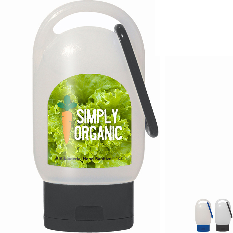 Product Photo 1 Antibacterial Hand Sanitizer w/ Matching Carabiner, 1oz.