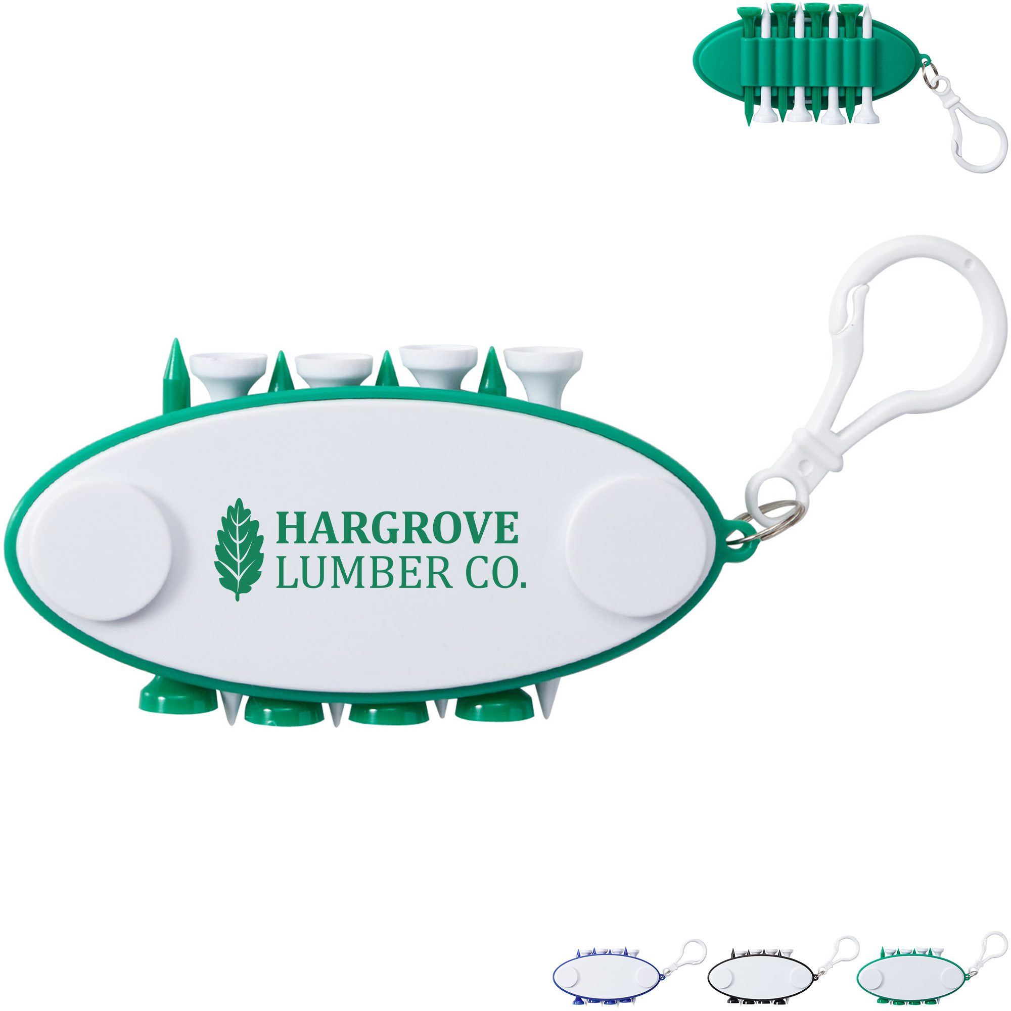 Product Photo 1 Oval Golf Tee Carrier w/ Carabiner
